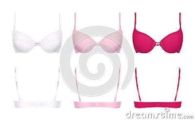 Push-up bras realistic vector illustration Vector Illustration