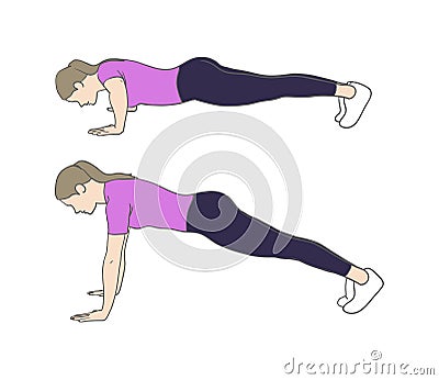 Push-up Cartoon Illustration