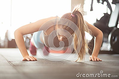 Push-ups. Stock Photo