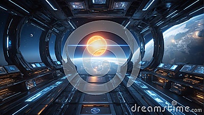 Pushing Boundaries: QuantumQuotient's DataEclipse Tomorrow. AI generate Stock Photo
