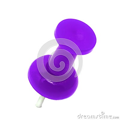Pushpin color purple close up Stock Photo
