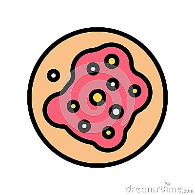 pustular skin disease color icon vector illustration Cartoon Illustration