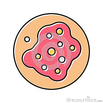 pustular skin disease color icon vector illustration Vector Illustration