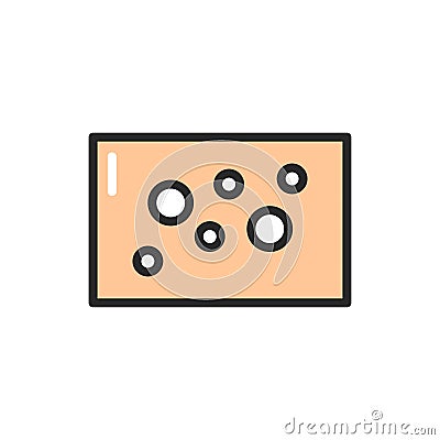 Pustule color line icon. Isolated vector element Stock Photo