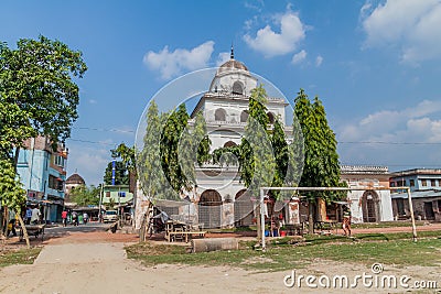 PUTHIA, BANGLADESH - NOVEMBER 10, 2016: View of Dol Mandir temple in Puthia village, Banglade Stock Photo