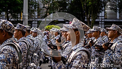 62nd Independence day or Merdeka Day celebration of Malaysia in Putrajaya. Editorial Stock Photo