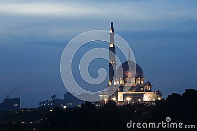 Putrajaya mosque, Kuala Lumpur, Malaysia. Stock Photo