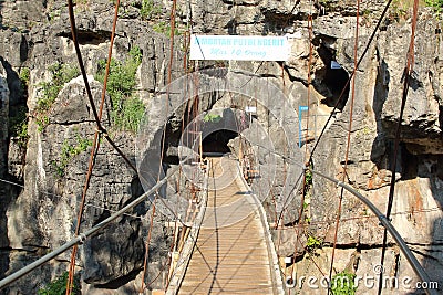 Putri Ngerit Bridge, Trenggalek East Java, Indonesia Stock Photo