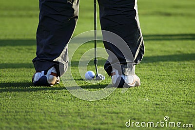 Putt on Golf Course Stock Photo