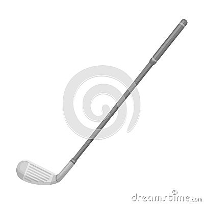 Putter for golf.Golf club single icon in monochrome style vector symbol stock illustration web. Vector Illustration