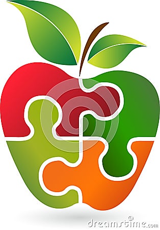 Puzzle apple logo Vector Illustration