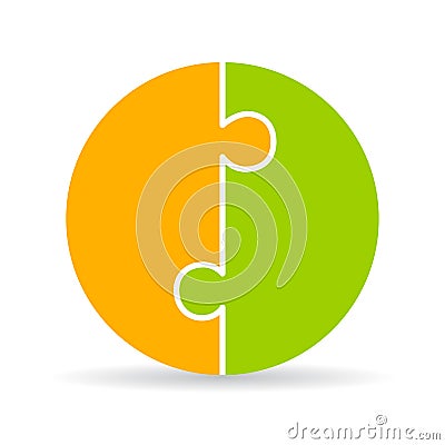 Puzzle blank round chart Vector Illustration