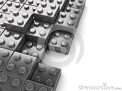 Puzzle blocks background Cartoon Illustration