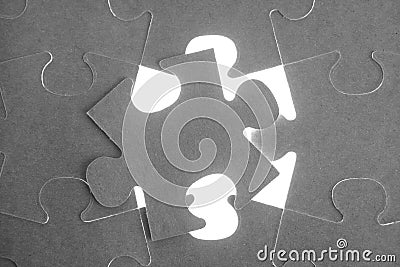 Puzzle, communication teamwork metaphor Stock Photo