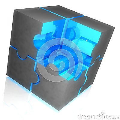 Puzzle cube Stock Photo