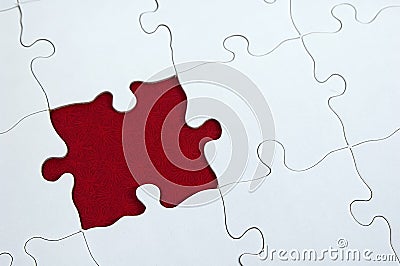 Puzzle - Dar Red Stock Photo