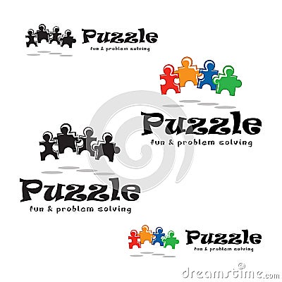 Puzzle Fun and Problem Solving Stock Photo