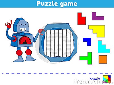 Puzzle game Complete the Pattern. Education logic game for preschool kids. Vector Illustration Stock Photo