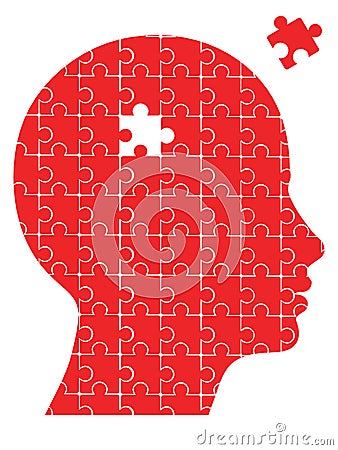 Puzzle head Vector Illustration