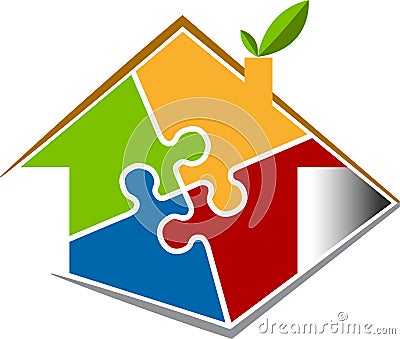 Puzzle home Vector Illustration