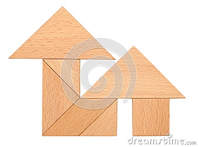 Puzzle house Stock Photo