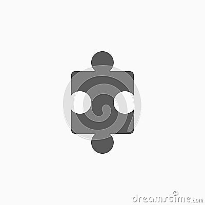 Puzzle icon, game, jigsaw, problem Vector Illustration