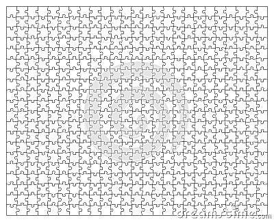 Puzzle jigsaw template Vector Illustration