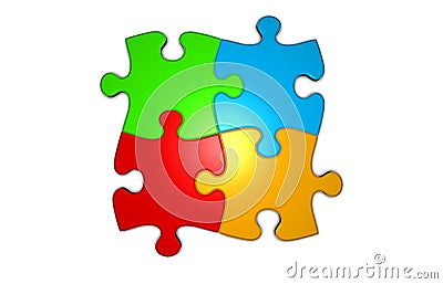 Puzzle logo Stock Photo