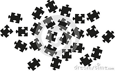 Puzzle with lots of pieces Vector Illustration