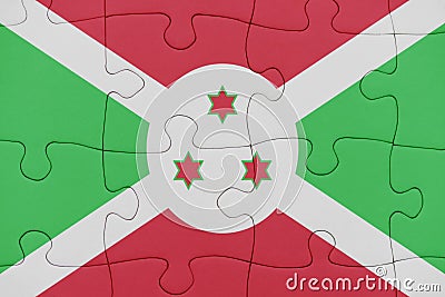 Puzzle with the national flag of burundi Stock Photo