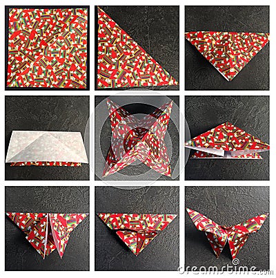 Puzzle of origami Stock Photo