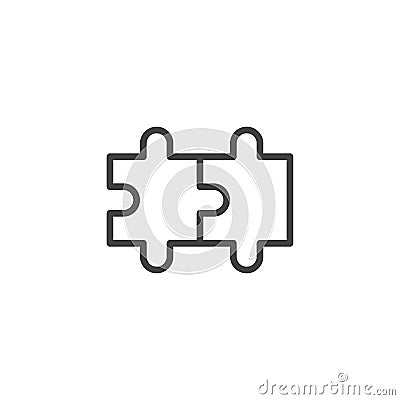 Puzzle outline icon Vector Illustration