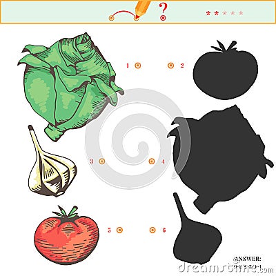 Puzzle or picture riddle. Vector Illustration