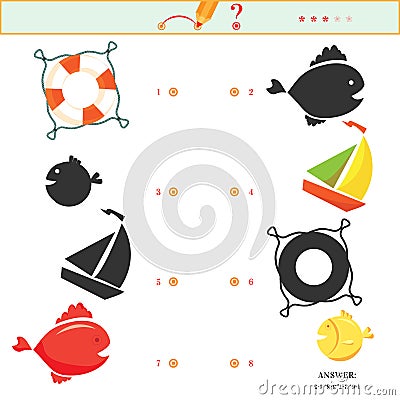 Puzzle or picture riddle. Vector Illustration