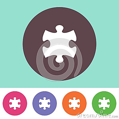 Puzzle piece icon Vector Illustration