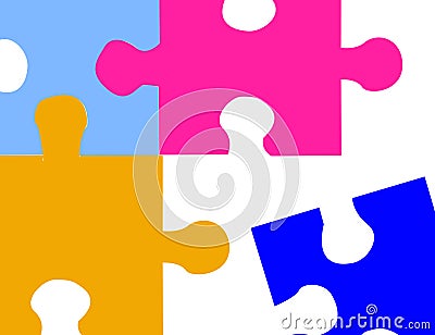 Puzzle pieces Vector Illustration