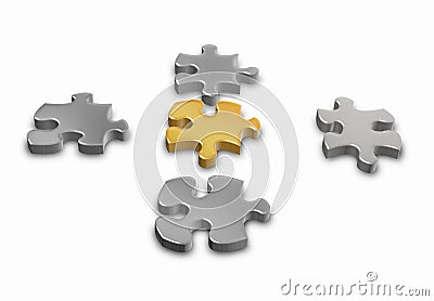 Puzzle pieces Stock Photo