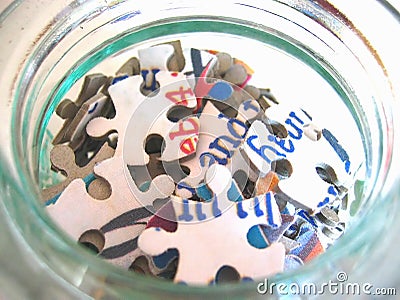 Puzzle pieces Stock Photo