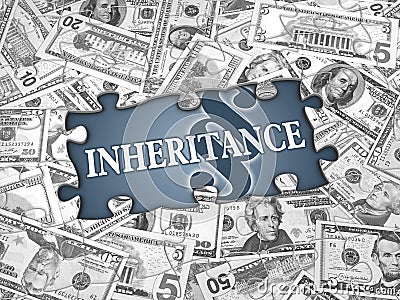 Inheritance, Right and money Stock Photo