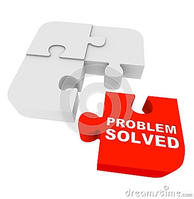 Puzzle Pieces - Problem Solved Stock Photo