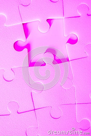 Puzzle pieces put together. Stock Photo