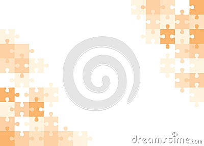 Puzzle pieces vector design illustration. Abstract jigsaw pattern background blank empty copy space Vector Illustration