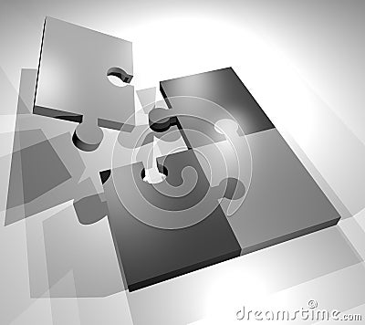 Puzzle render Stock Photo