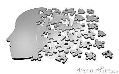 Puzzle render symbol Stock Photo