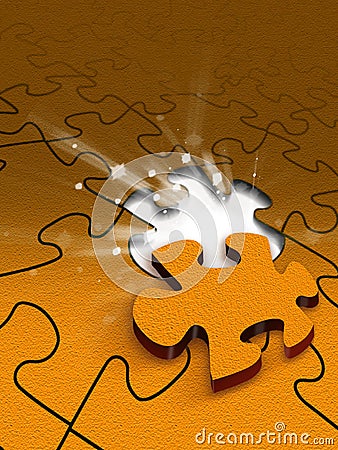 Puzzle scene Stock Photo