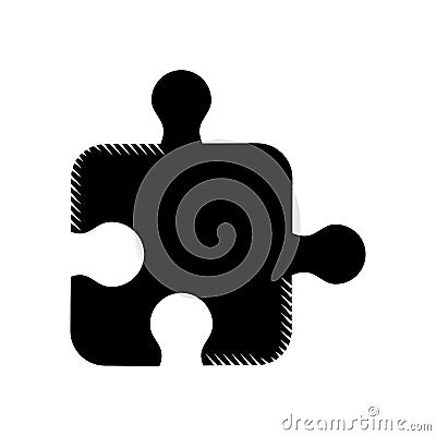 Puzzle strategy creativity abstract pictogram Vector Illustration