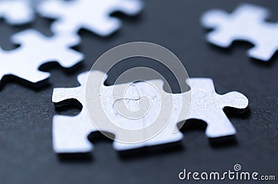 Puzzle team business concept Stock Photo