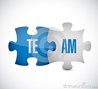 Puzzle team illustration design Cartoon Illustration