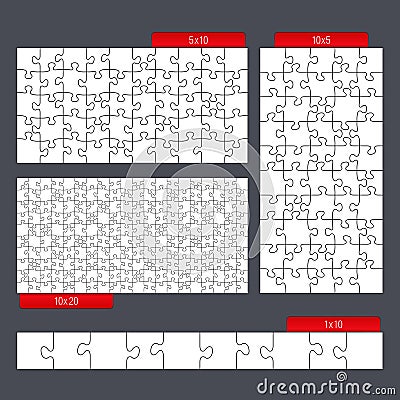 Puzzle Templates Vector Illustration