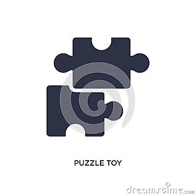 puzzle toy icon on white background. Simple element illustration from toys concept Vector Illustration